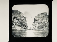 Magic Lantern Glass Slide Photo Carrick A Rede Rope Bridge Northern Ireland