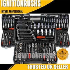 216PCS Socket Set 1/4 3/8 1/2" Spanner Drive Ratchet Wrench Mechanic Tool Kit