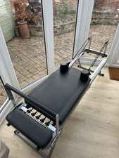 Pilates Reformer Stretch Machine - Foldable Home Gym Equipment (Black)
