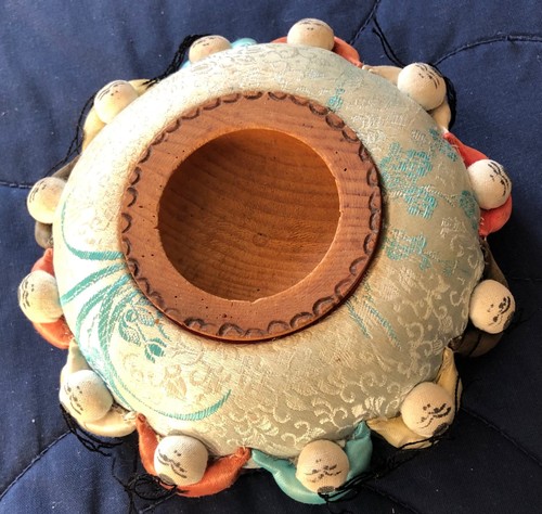 Vintage chinese silk pin
