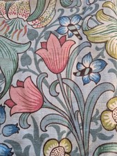 William Morris 100% Linen Golden Lily  reminants brand new sanderson fabric