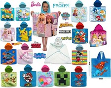 Kids 85cm Poncho, 75cm Baby Bath Beach Hooded Towel Cotton Bathrobe Gift 0-6 Yrs