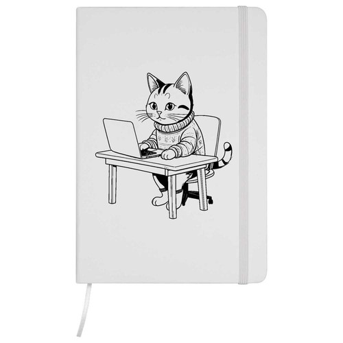 Cosy cat laptop ruled - 'cosy,