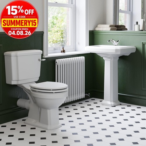 Bathroom suite close coupled - bathroom,