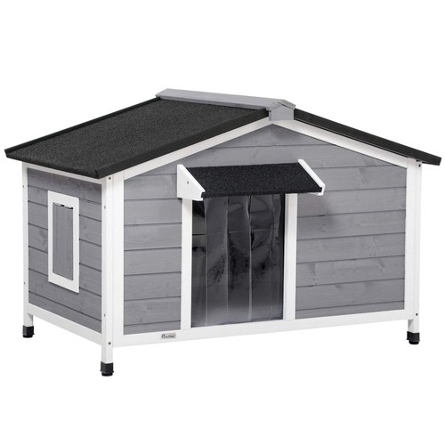 Pawhut large wooden dog - large,
