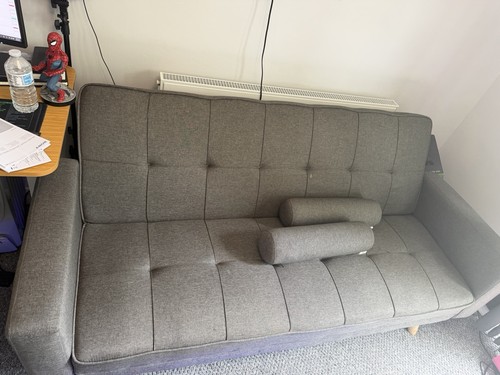 Used fabric sofa bed - 3, seater