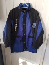 Vintage Rare 1992-93 Everton Umbro Bench Coat  size S (fits to a large) see desc