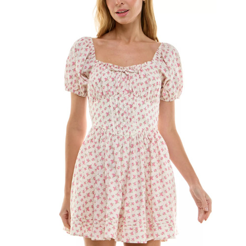 Row cream red - cream, pink