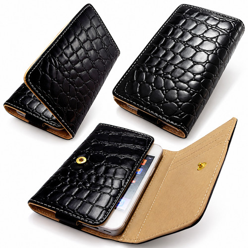 Black glossy crocodile emboss - crocodile,