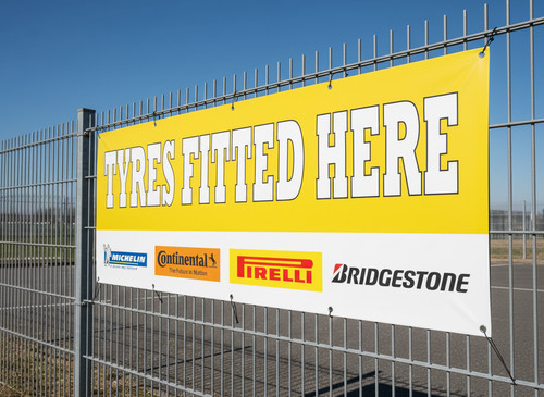 Tyre fitting banner - fitting, garage