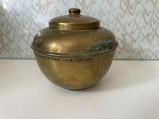 Brass British Empire Exhibition 1925 Lipton Tea Caddy Lion Motif Wembley Jar