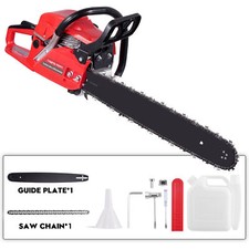 Petrol Chainsaw 52cc 4.2kw 2 Stroke 20" Bar Powerful Heavy Duty Wood Cutter Saw