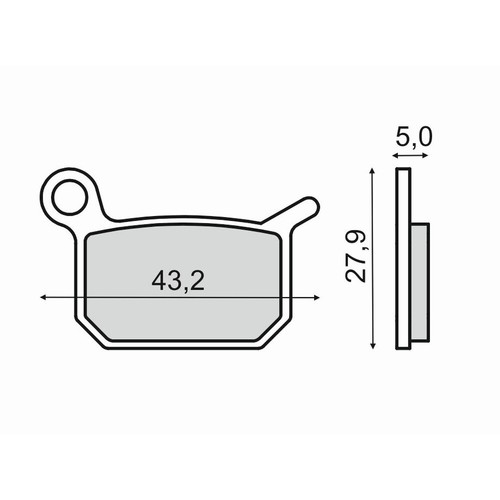 Pair brake pads for ktm - of,