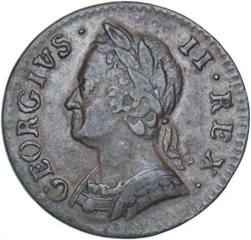 1754 farthing george - -, ii