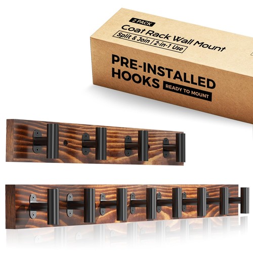 Coat rack wall mount - wall, pack