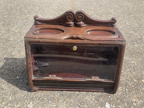 Vintage mahogany shop counter - shop,