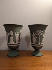 Pair Of Wedgwood sage green