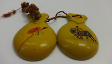Castanets Vintage Original Pair Flamenco Music Traditional Percussion Instrument