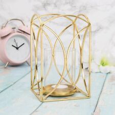 Gold Contemporary Hurricane Candle Holder Home Decor Centre Piece