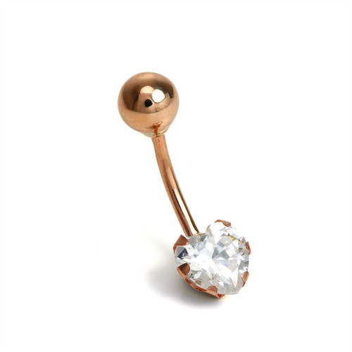375 9ct rose gold clear - rose, cz