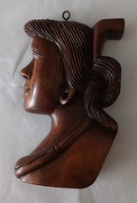 Vintage Wooden Carving Face