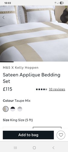 Kelly hoppen king - size, bedding