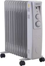 Oil Filled Radiators 11 Fins, Electric Heater, Adjustable Thermostat Control
