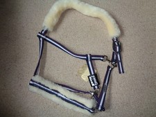 Eskadron Lambskin Buckle Headcollar Halter purple/blue/white XF Warmblood