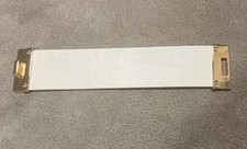 Bora Aksu for KMS Gold Clasped Wrist Cuff Bangle Bracelet Genuine Leather White