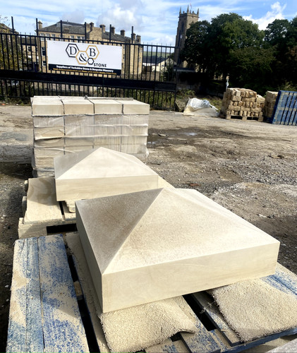 Yorkshire stone pier caps - stone,
