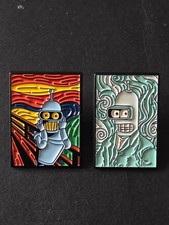 Futurama Bender pin badges X2