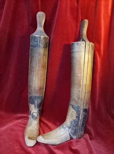 Antique wooden boot lasts