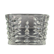 Vintage Sklo Union Rectangular Glass Vase design by Jiri Zejmon 1964 Mid Century