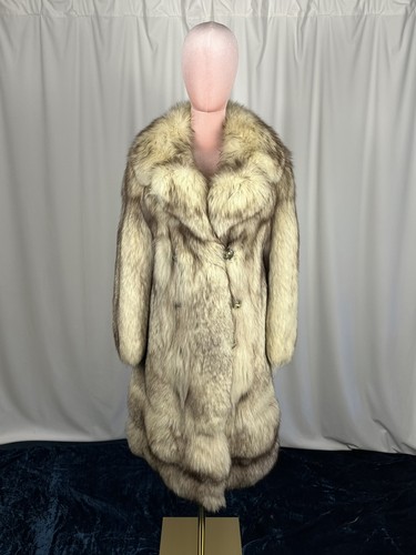 Vintage cream silver fox fur - cream,