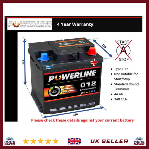 Battery fits abarth 500 124 - battery,
