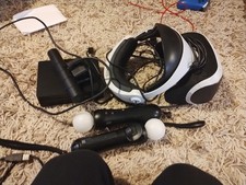 PSVR Headset and Move Controllers and Camera Bundle. All Works Fine PS4 PSVR