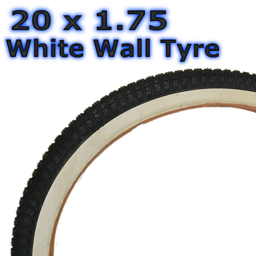 White wall tyre x 1 - white,