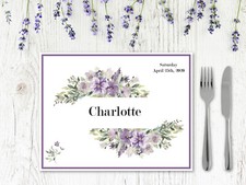 Personalised Plum Floral