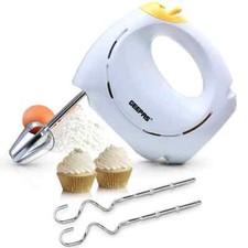 Geepas Electric Hand Food Mixer 7 Speeds & Turbo With Egg Beaters & Dough Hooks