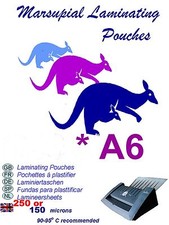 A6 laminating pouches GLOSS