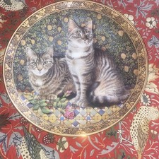 Cats around the world plate - Muppet and Emu in England -  Lesley Anne ivory 