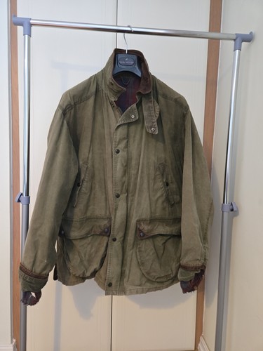 Waxed jacket green large - jacket, m&s