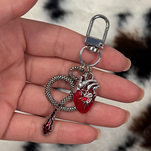 Silver tone metal heart - tone, &