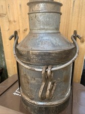 19” Antique Milk Churn original Hanging Hooks Heavy Steel Wedding Garden Display