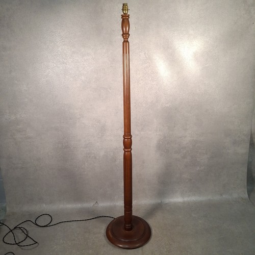 Vintage wooden standard - wooden, lamp