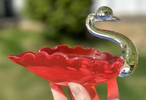 Vintage murano style red - red, glass