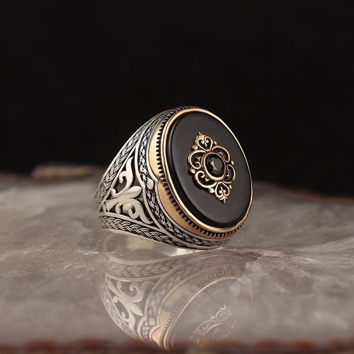Stone men silver - men, ring