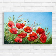 Vibrant Poppy Field Canvas