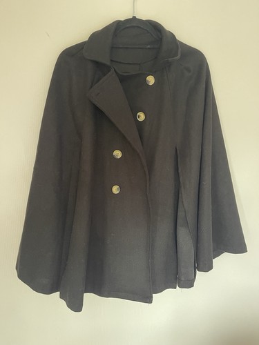 Shein black cape - black, poncho
