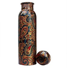 Copper Designer Water Bottle